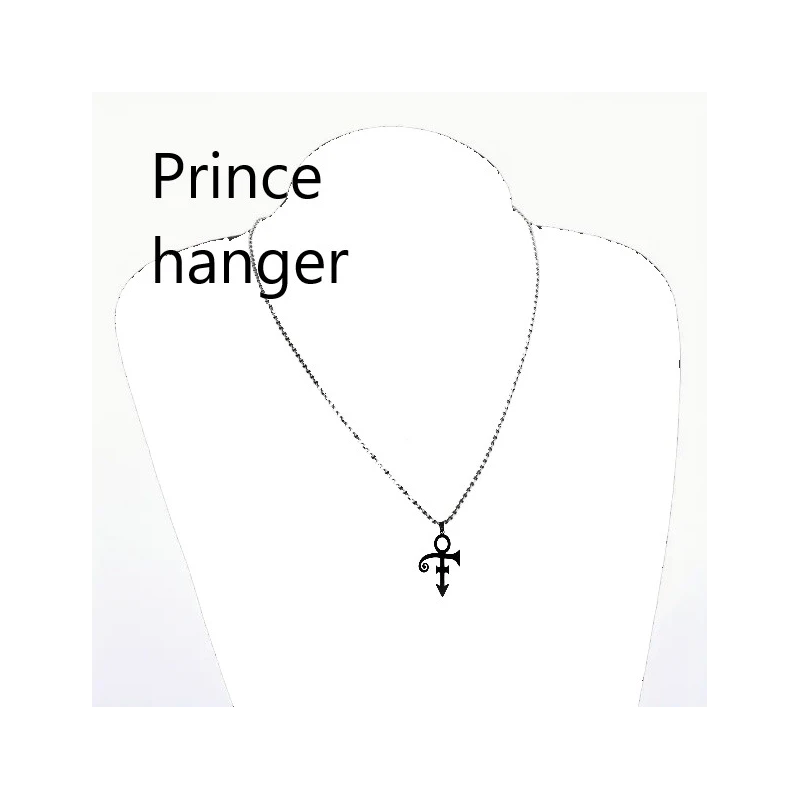 Necklace with PRINCE (symbol of love) pendant on chain (black)