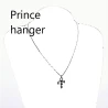 Necklace with PRINCE (symbol of love) pendant on chain (black)