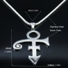 Collier avec pendentif PRINCE (symbole de l'amour) sur chaîne (noir)