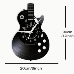 Horloge LP Guitare Gibson Les Paul / horloge murale en vinyle avec éclairage LED