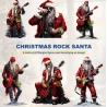 Ensemble de Noël Rock Santa, figurines en fibre de verre à suspendre