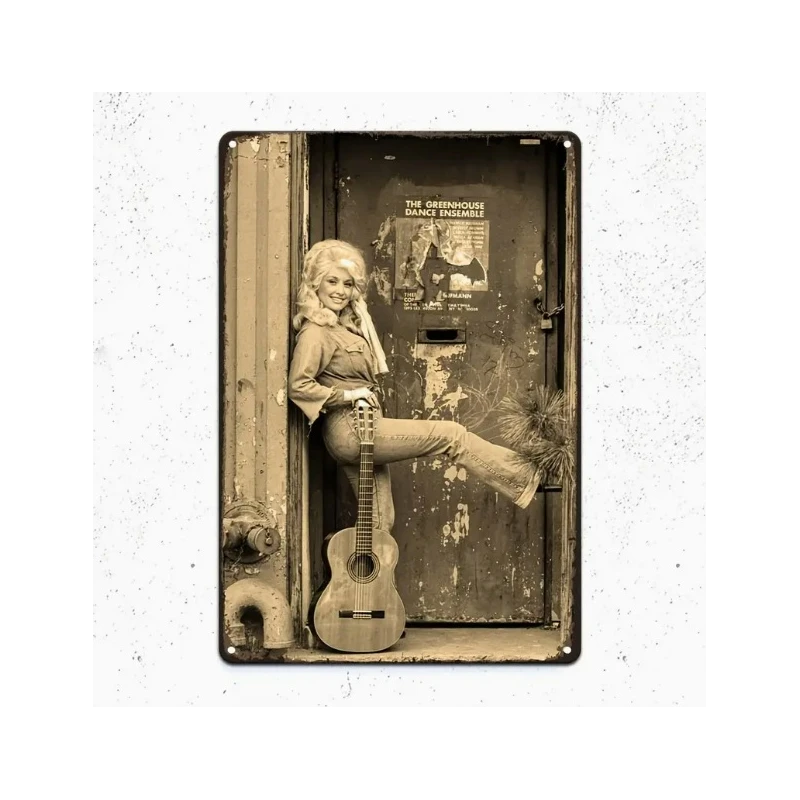 Enseigne murale DOLLY PARTON - Vintage Retro - Mancave - Décoration murale - Enseigne publicitaire -