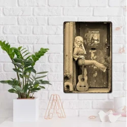 Wall sign DOLLY PARTON - Vintage Retro - Mancave - Wall Decoration - Advertising Sign