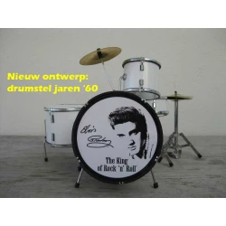 Drumstel Elvis Presley Tribute met handtekening