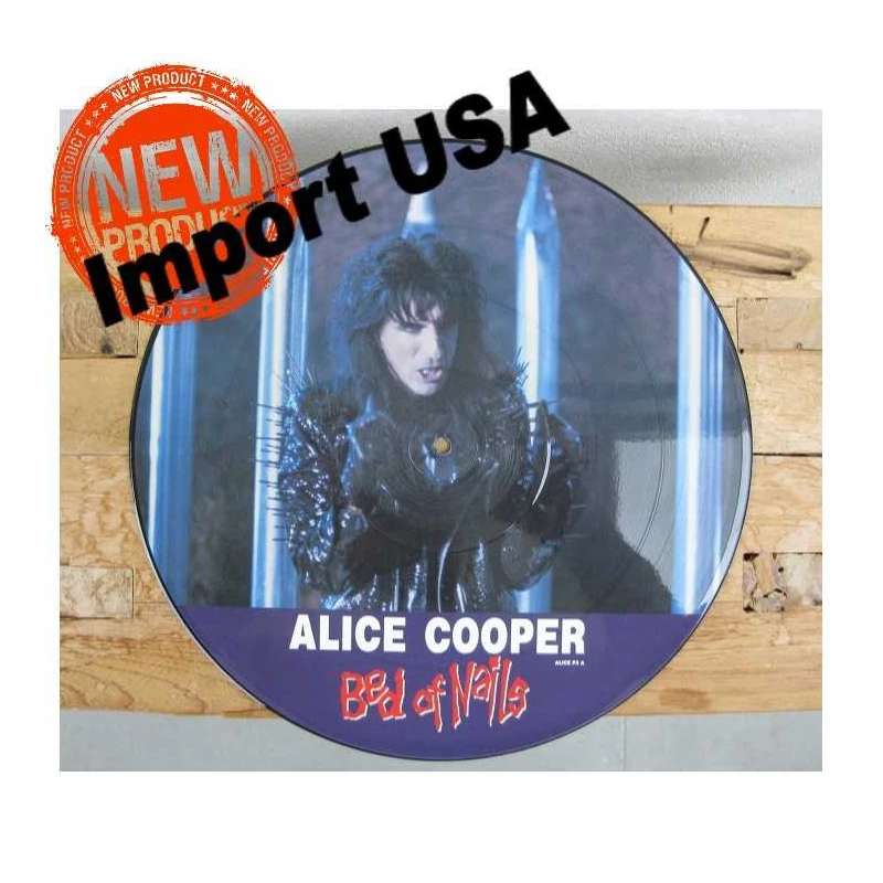 Originele Picture Disk (LP) van Alice Cooper 'Bed of Nails' 1989