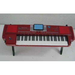 Miniatuur digitaal keyboard (rood) met standaard