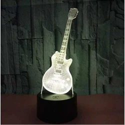 ROCK LED gitaar Gibson Les Paul 3D lamp (7 kleuren instelbaar) one-touch