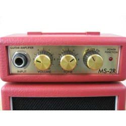 ECHTE Mini (gitaar)versterker Speaker 5 Watt (9V) met jack in- en uitgang