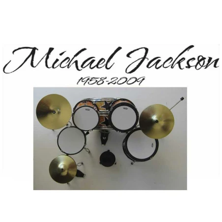 miniatuur drumstel Michael Jackson 'star' Tribute