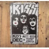 Wandbord  KISS 'Civic Arena 20-12-1975'- Vintage Retro - Mancave - Wand Decoratie - Reclame Bord - Metalen bord