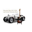 SET Mercedes Benz SSK (1926 -  wit) met gitaar (NIEUW in doos)