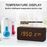 Wood Klock - houten digitale klok met temperatuur en datum/wekker functie !