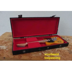 Gitaar koffer (rechthoekig,  leer en bekleed) voor alle soorten gitaren