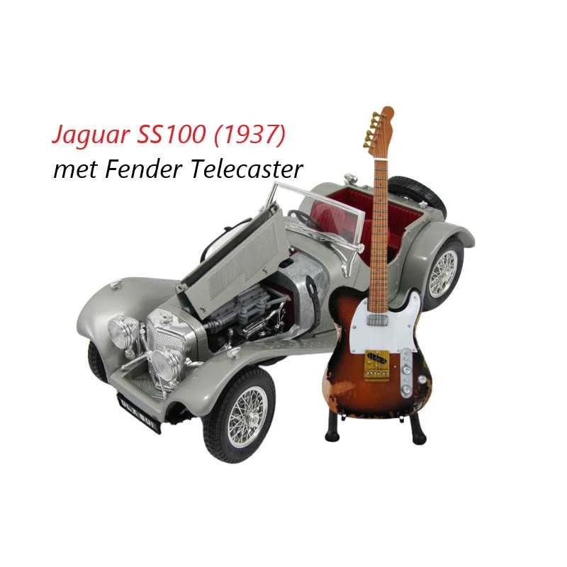 SET Jaguar SS100 (1937) met gitaar  (NIEUW in doos)