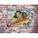 Wandbord CASABLANCA \'movie board\' - Vintage Retro - Mancave - Wand Decoratie - Reclame Bord - Metalen bord