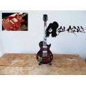 Miniatuur gitaar (hout) met echte snaren van Slash ( Guns n\' roses) - Gibson Les Paul "Snake"