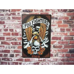 Wandbord  FOO FIGHTERS 'Wells Fargo Arena 2017' - Vintage Retro - Mancave - Wand Decoratie - Reclame Bord - Metalen bord