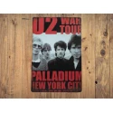 Wandbord U2 \'War Tour Palladium\'  - Vintage Retro - Mancave - Wand Decoratie - Reclame Bord - Metalen bord