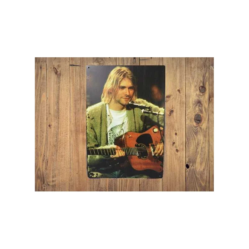 Wandbord NIRVANA  - Kurt Cobain - Vintage Retro - Mancave - Wand Decoratie - Reclame Bord - Metalen bord