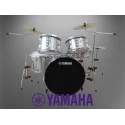 Miniatuur drumstel YAMAHA silver Glitter -Luxe uitvoering-