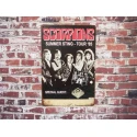 Wandbord  SCORPIONS \'Summer Sting Tour 1985\' - Vintage Retro - Mancave - Wand Decoratie - Reclame Bord - Metalen bord