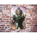 Wandbord  KISS  "Gene Simmons the demon"  - Vintage Retro - Mancave - Wand Decoratie - Reclame Bord - Metalen bord