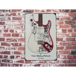 Metallwandschild Fender Monterey Stratocaster Jimi Hendrix