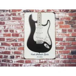 Metallwandschild Fender Stratocaster Blackie Eric Clapton