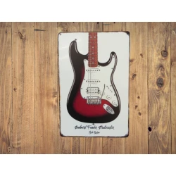 Plaque murale Fender Stratocaster Sunburst - Bob Dylan