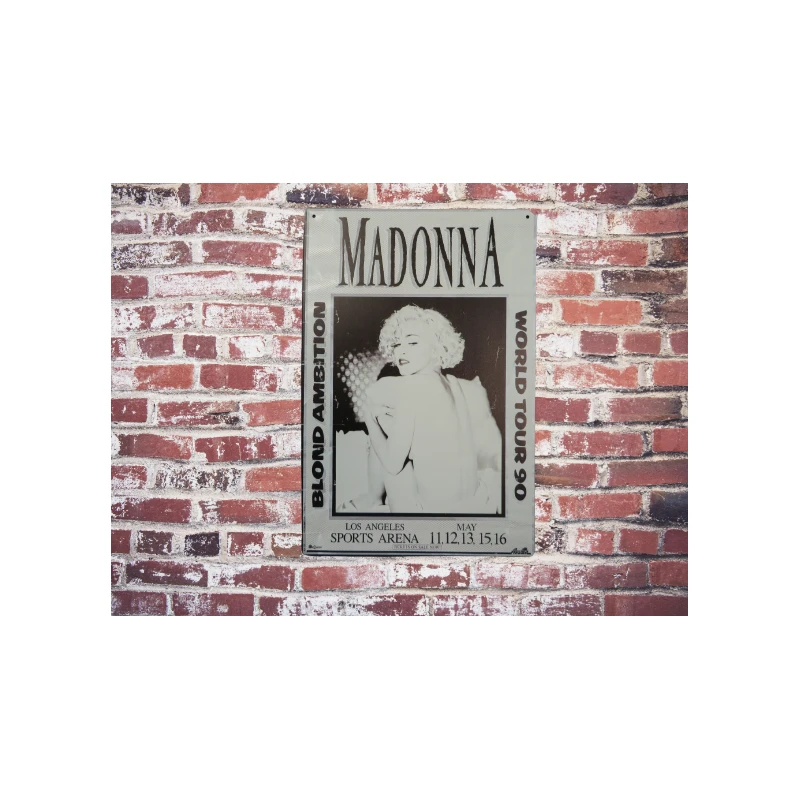 Wall sign Madonna - "Blond Ambition" - Vintage Retro - Mancave - Wall Decoration - Advertising Sign - Metal sign