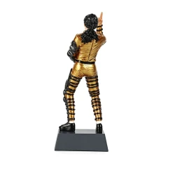 Figurine rock Michael Jackson (moulée en résine) avec base lestée