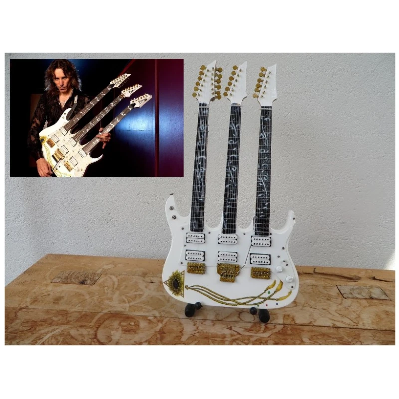 Miniatuur gitaar Steve Vai Signature JEM Triple-Neck