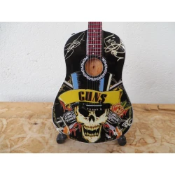 Miniatuur gitaar Guns 'N Roses (GNR) signed akoestisch