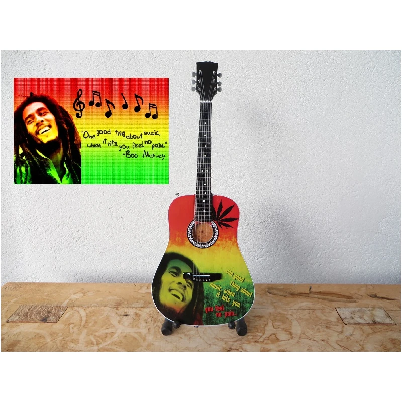 Gitaar akoestisch Bob Marley "One good thing about music ......"
