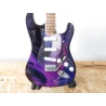 Miniature guitar Fender Stratocaster QUEEN - Freddie Mercury Purple Tribute - signed -