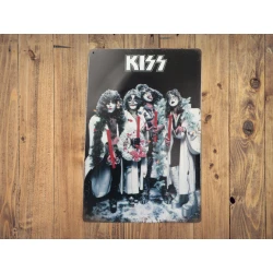 Wandschild KISS – „Weihnachten 1976“ – Vintage Retro – Mancave – Wanddekoration – Werbeschild – Metallschild