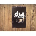 Wandbord DW drums \'snaredrum\' Vintage Retro - Mancave - Wand Decoratie - Reclame Bord - Metalen bord