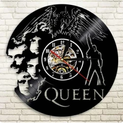LP-Uhr Queen / Vinyl-Wanduhr Queen Freddie Mercury