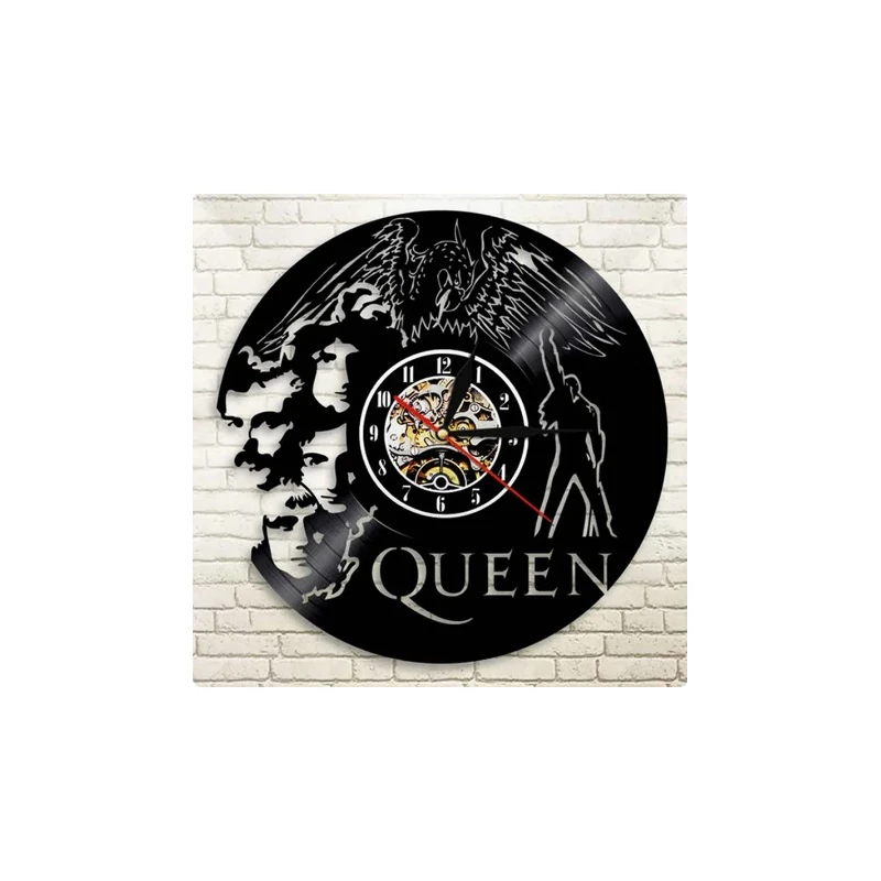 LP-Uhr Queen / Vinyl-Wanduhr Queen Freddie Mercury