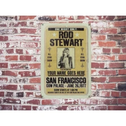Wandschild Rod Stewart –...