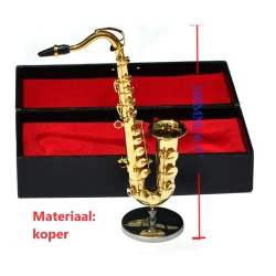 Koperen Tenor Saxofoon TenorSax met standaard en koffertje - GROOT model -