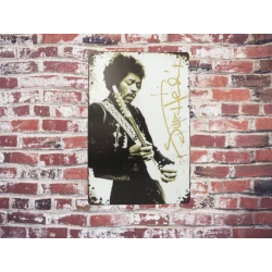 Wall sign JIMI HENDRIX signed - Vintage Retro - Mancave - Wall Decoration - Advertising Sign - Metal sign