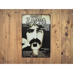 Wandbord Frank ZAPPA "Concert sept. 20 - 1977" - Vintage Retro - Mancave - Wand Decoratie - Reclame Bord - Metalen bord