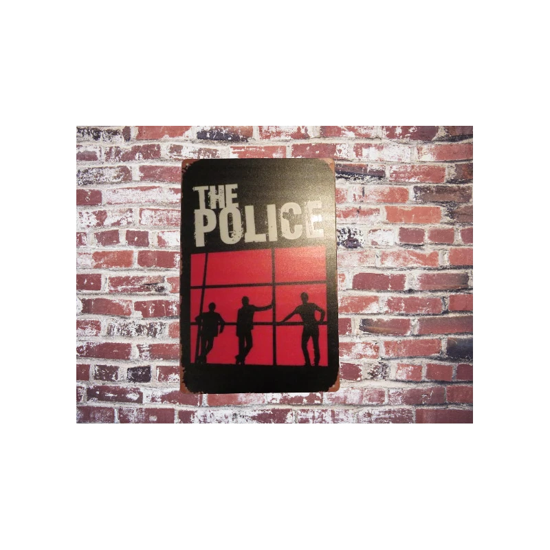 Wandbord THE POLICE - Vintage Retro - Mancave - Wand Decoratie - Reclame Bord - Metalen bord