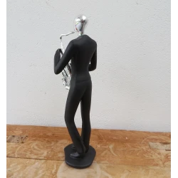 Original-Figur, Dekoration, abstrakte Skulptur 'SAXOPHONIST' HOME DECO ART