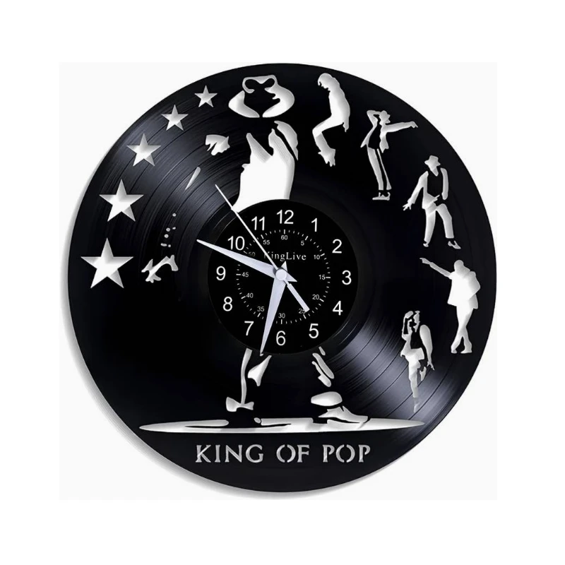 Horloge murale LP Vinyl Quartz Michael Jackson, King of pop,