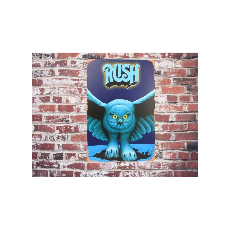 Wall sign RUSH- Vintage Retro - Mancave - Wall Decoration - Advertising Sign -Metalen bord