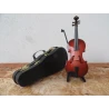 handgefertigte Geige (braun) mit Bogen, koffer und Ständer ca. 16 cm