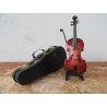 handmade violin (brown) with bow, case and stand approx. 16 cm