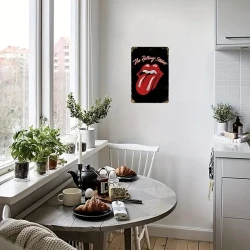 Wall sign THE ROLLING STONES  - Vintage Retro - Mancave - Wall Decoration - Advertising Sign - Metal sign